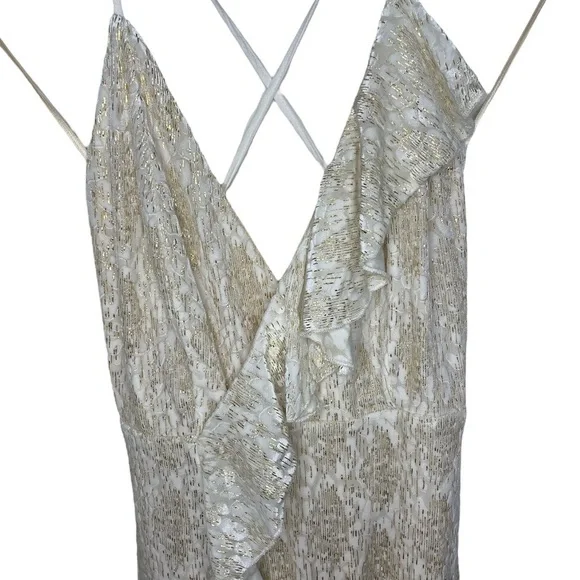 NWT Adela Cream / Gold Leopard Maxi Dress 12th Tribe Size S - Picture 5 of 10